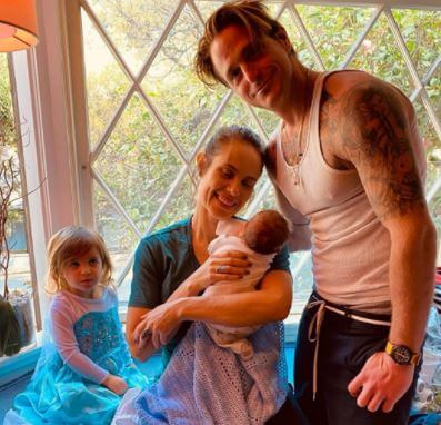 Lua Izzy Douglas with her family.
